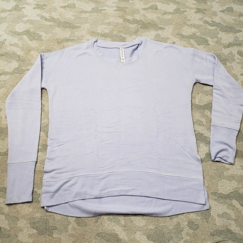 Athleta Sweatshirt Womens Small Purple Pullover Long Sleeve Crew Neck